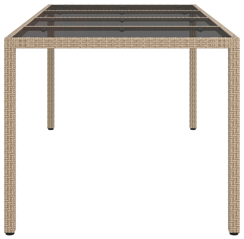 vidaXL Τραπεζάκι Κήπου Μπεζ 190x90x75 εκ Πολυ Ράτα