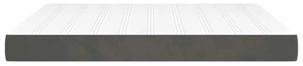 vidaXL Στρώμα με Pocket Springs Σκούρο Γκρι 160x210x20 εκ. Βελούδινο