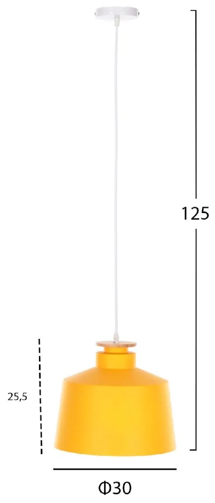 ΦΩΤΙΣΤΙΚΟ ΟΡΟΦΗΣ ΚΡΕΜΑΣΤΟ HM4158.06 ΚΙΤΡΙΝΟ ΚΑΠΕΛΟ ΑΛΟΥΜΙΝΙΟΥ Φ30x123,5Υεκ