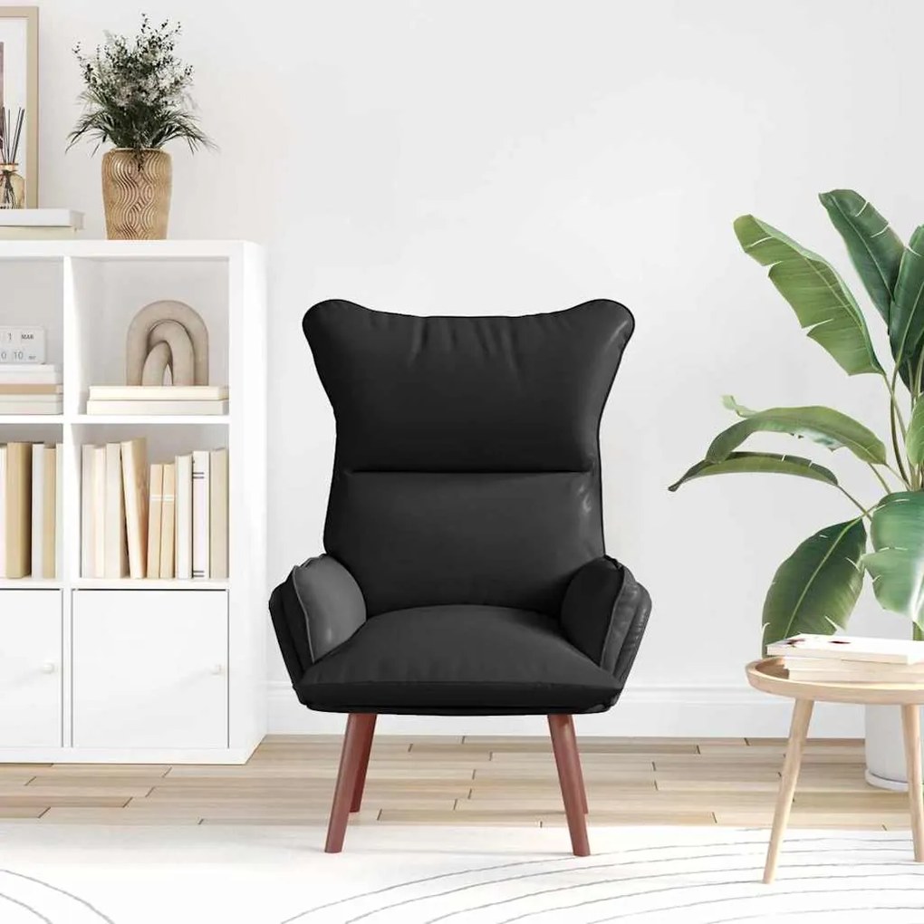 vidaXL Χαλαρωτική Πολυθρόνα Μαύρο 69 x 74 x 93 εκ. Τεχνητό δέρμα