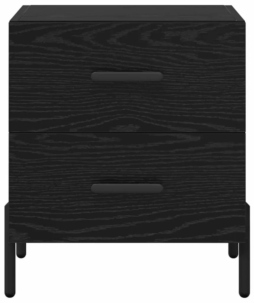 vidaXL Κομοδίνο Μαύρη δρυς 40 x 35 x 47.5 εκ Επεξεργασμένο ξύλο