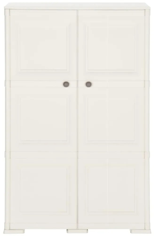 vidaXL Πλαστικό Ντουλάπι Angora Λευκό 79 x 43 x 125εκ. με Σχέδιο Ξύλου