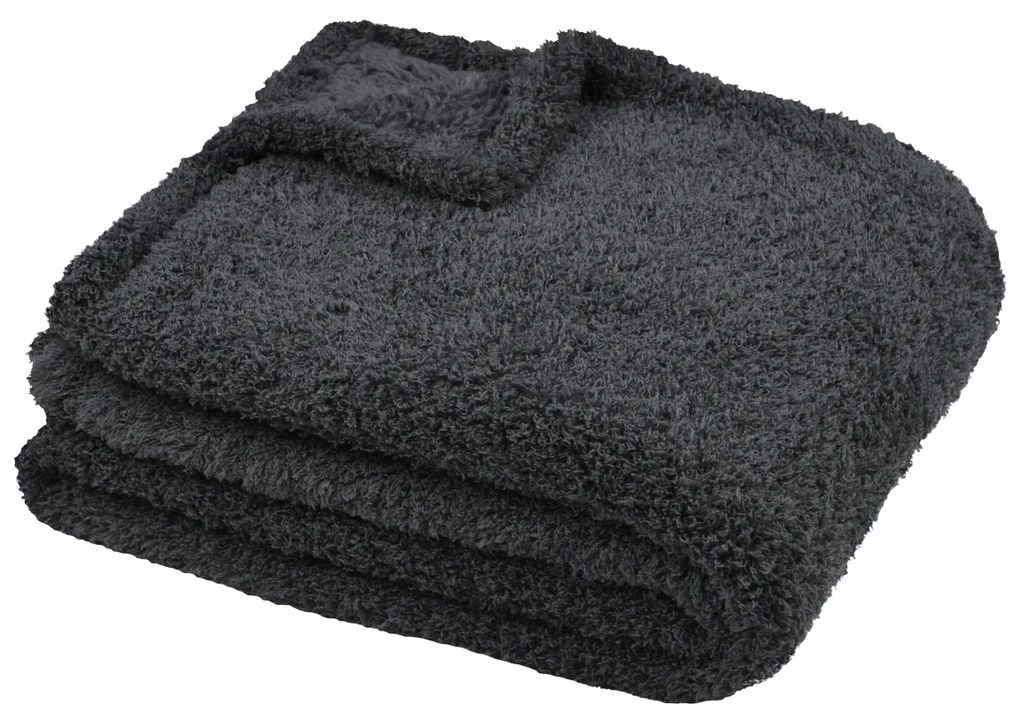 Κουβέρτα Fleece Ημίδιπλη (180x220) S-F Montreal Anthracite P3C681003