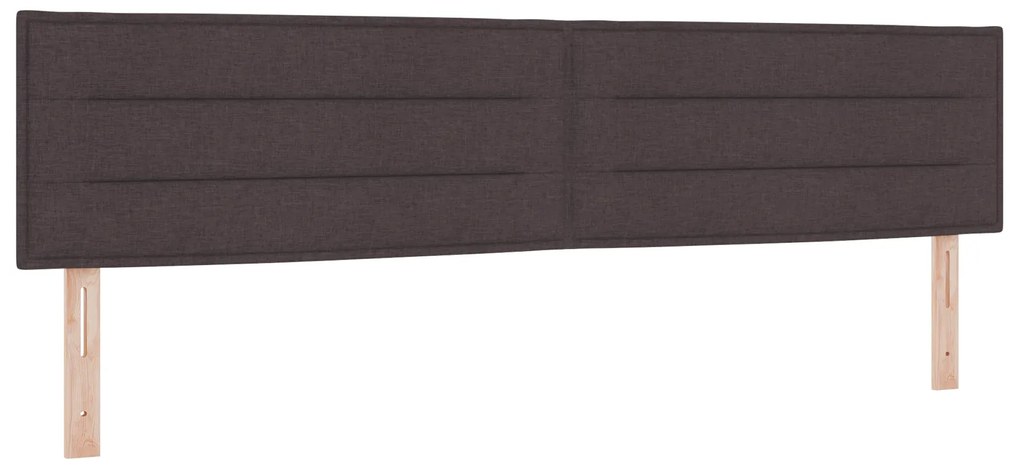 vidaXL Κρεβάτι Box Spring με στρώμα σκούρο καφέ 200x200 εκ. ύφασμα