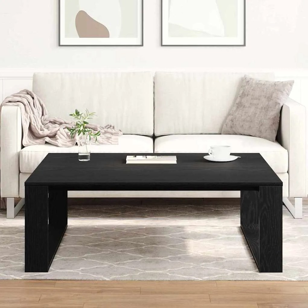 vidaXL Τραπεζάκι σαλονιού Μαύρη δρυς 100 x 100 x 35 cm