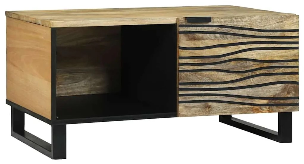 vidaXL Τραπεζάκι σαλονιού Καφέ και Μαύρο 80 x 50 x 40 cm