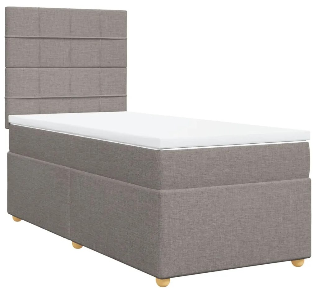 ΚΡΕΒΑΤΙ BOXSPRING ΜΕ ΣΤΡΩΜΑ TAUPE 80X200 ΕΚ. ΥΦΑΣΜΑΤΙΝΟ 3293411