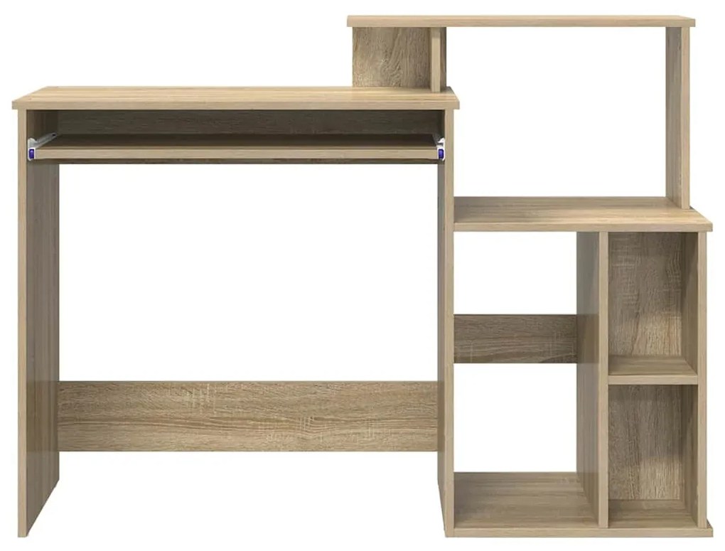 vidaXL Γραφείο με Αποθηκευτικό Χώρο Sonoma Δρυς 120.5 x 44 x 88.5 εκ