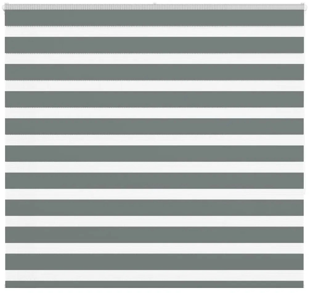 vidaXL Ζέβρα τυφλή Σκούρο Γκρι Πλάτος υφάσματος 150,9 εκ. Πολυεστέρας