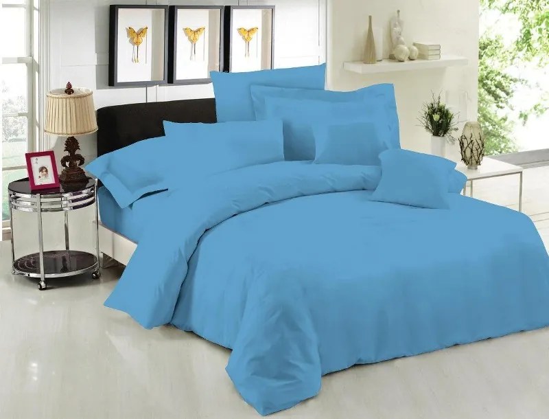 Σεντόνι Μεμονωμένο Polycotton Μονόχρωμο Μονό 170x270εκ. Le Blanc Blue