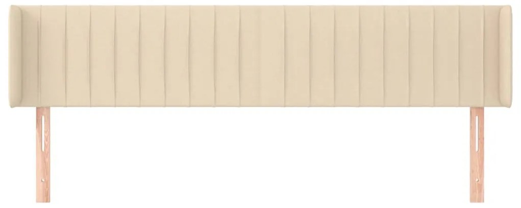 vidaXL Κεφαλάρι με Πτερύγια Κρεμ 203x16x78/88 εκ. Υφασμάτινο