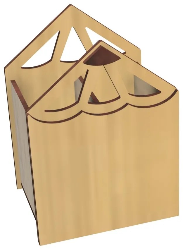 Intra απο ξύλο plywood 3mm-4mm πάχος - Μολυβοθήκη σε σχήμα μολυβιού Δίασταση 30x30 cm Intraeaxys-eo208v47