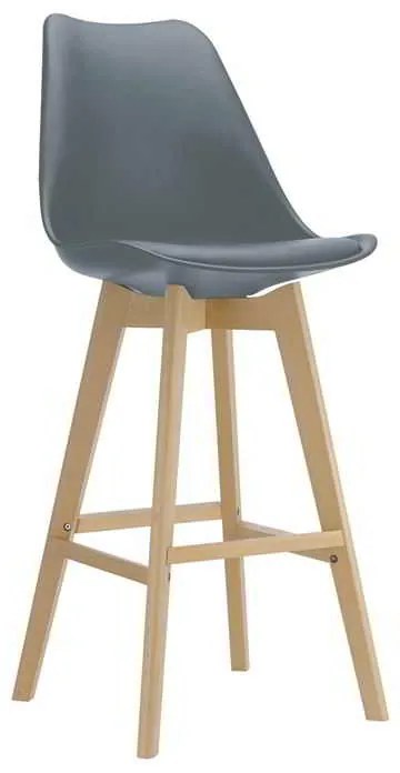 Σκαμπώ MARTIN BAR  PP Γκρι 49x57x74/111cm (Σετ 4 ΤΕΜ)
