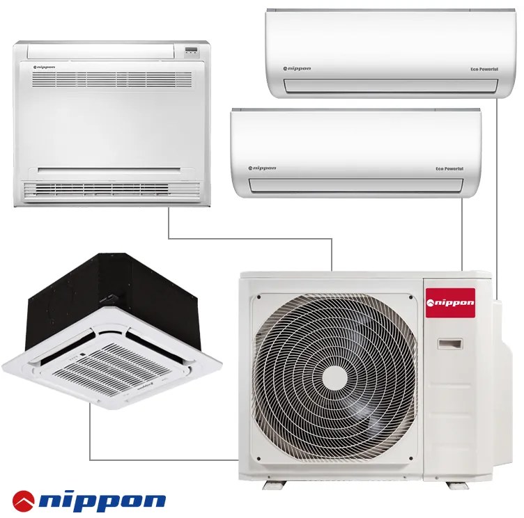 Εξωτερική μονάδα Nippon N40B-36HFN8-Q, 36000 BTU, 70 m2, A++/A, R-32, Λευκό