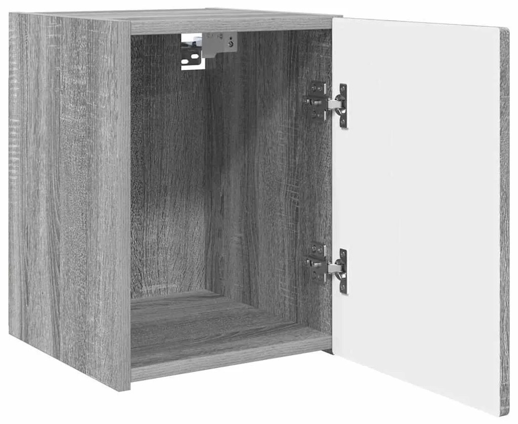 vidaXL Ντουλάπι Τηλεόρασης Τοίχου Γκρίζο Σονομα 30 x 31 x 40 εκ.