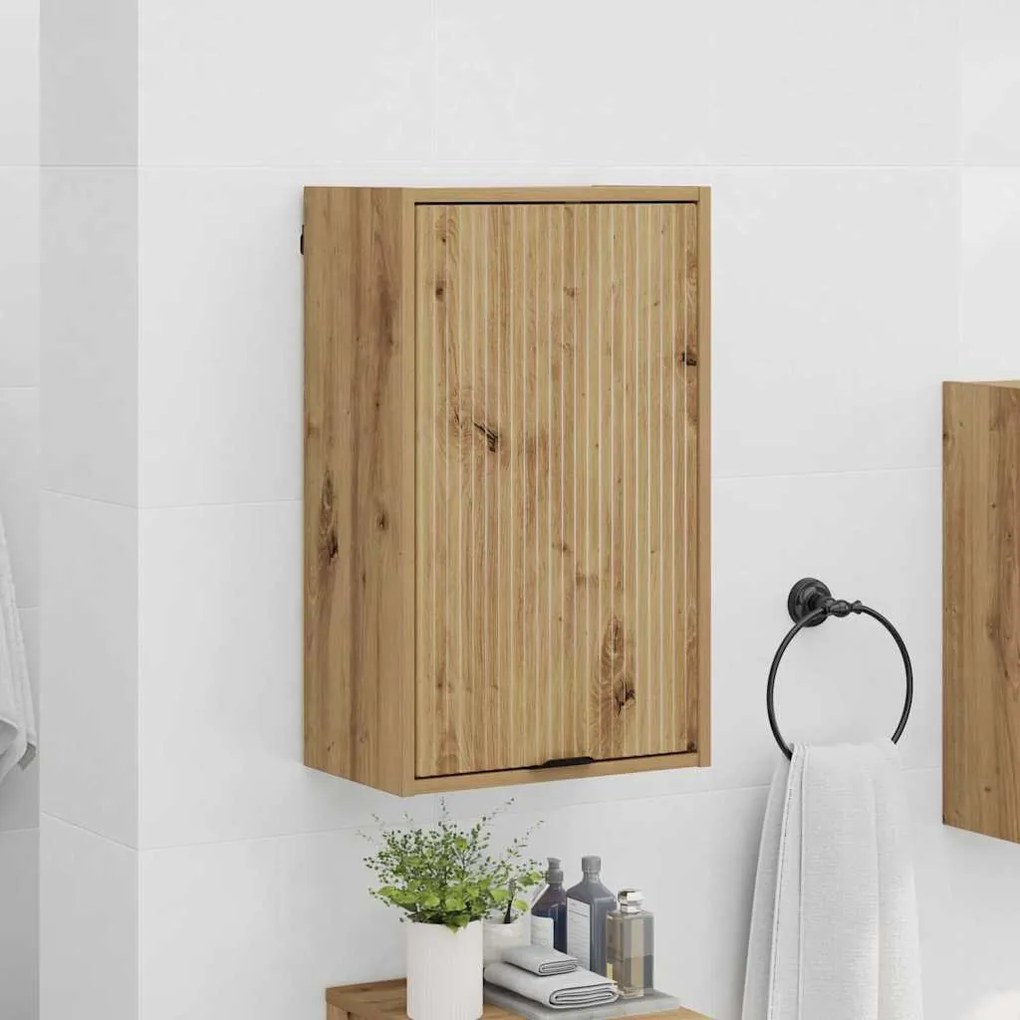 vidaXL Ντουλάπι Μπάνιου Επιτοίχιο artisan δρυς 39 x 23.5 x 65 εκ.
