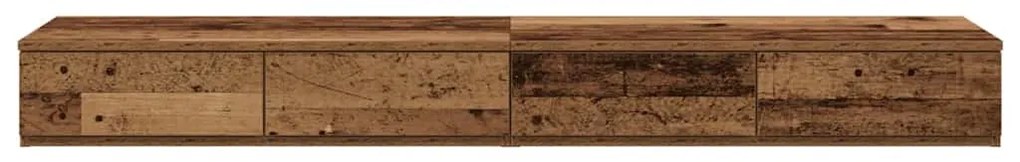 vidaXL Συρτάρια κρεβατιού με συρτάρι Παλιό ξύλο 120 x 36,5 x 16,5 εκ
