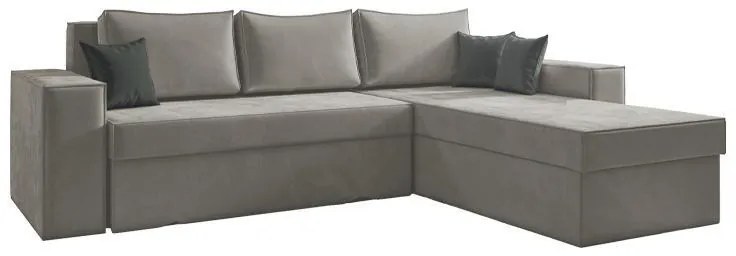 Γωνιακός Καναπές Motion Fylliana Taupe - Γκρί 250x180x79 εκ. 250x180x79 εκ.