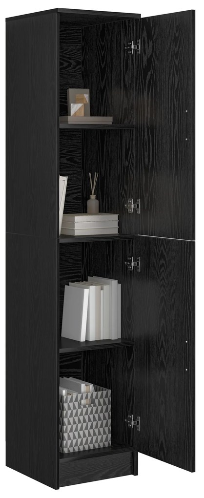 vidaXL Ψηλό Ντουλάπι Μαύρη δρυς 35 x 39 x 168 εκ Επεξεργασμένο ξύλο
