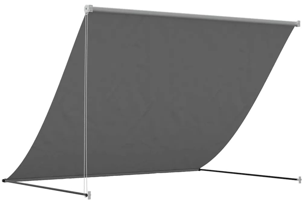 vidaXL Τέντα Συρόμενη Ανθρακί 250 x 150 εκ. από Ύφασμα και Ατσάλι