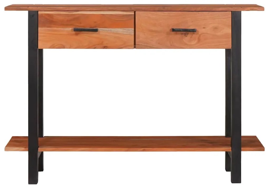 vidaXL Τραπέζι κονσόλας με συρτάρι Καφέ και Μαύρο 110 x 30 x 75 εκ