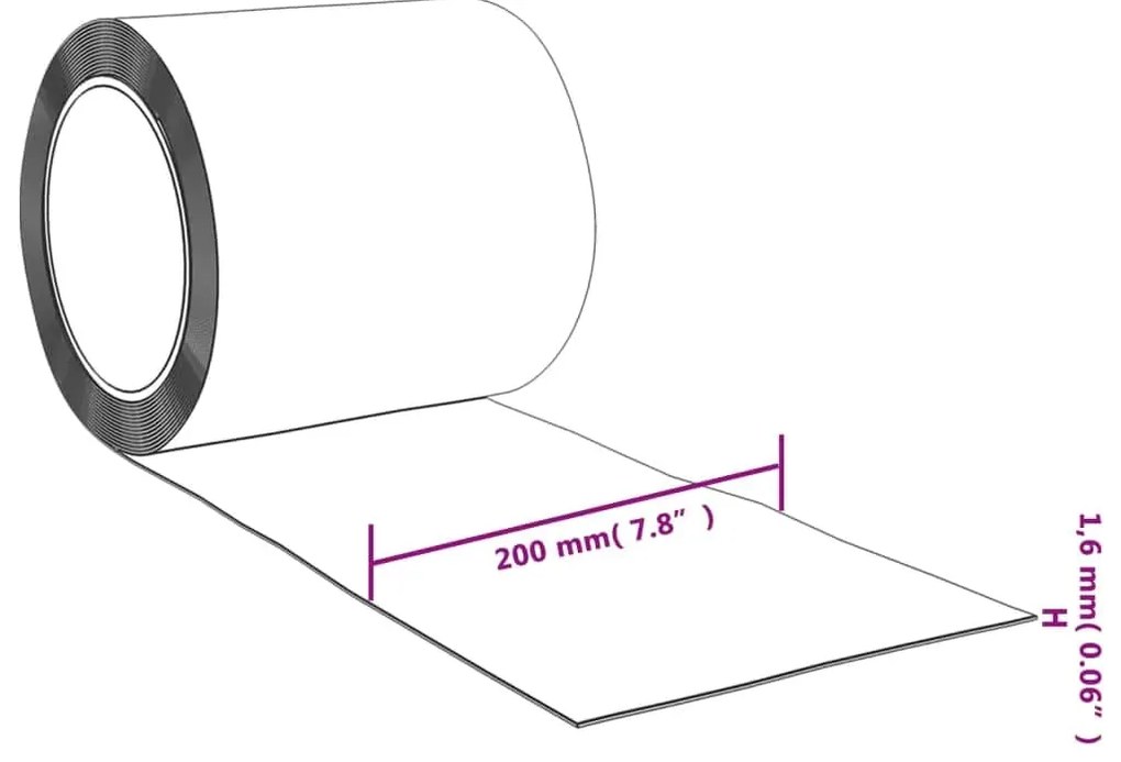 vidaXL Λωριδοκουρτίνα Μπλε 50 μ. 200 χιλ. x 1,6 χιλ. από PVC