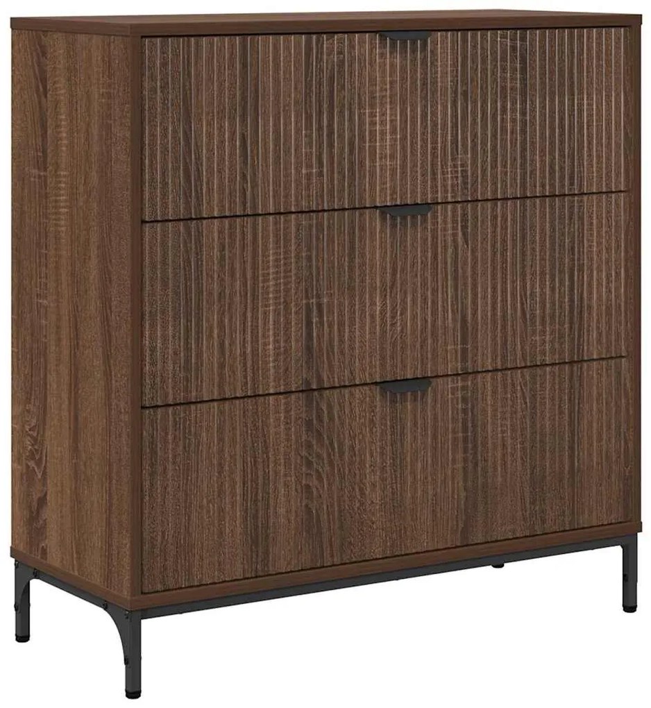 vidaXL Πλαϊνό γραφείο Καφέ δρυς 79.5 x 33 x 82 εκ Επεξεργασμένο ξύλο