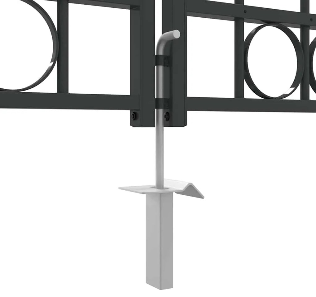 vidaXL Πύλη Φράχτη Άλλο Γκρι 400 x 125 cm Ατσάλι