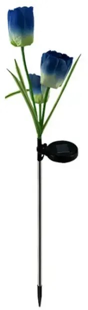 Φωτιζόμενα διακοσμητικά λουλούδια LED με ηλιακό πάνελ - 2pcs - 150296 - Blue