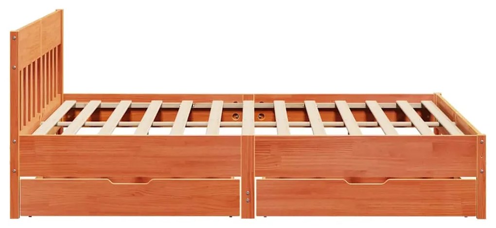 vidaXL Σκελετός Κρεβ. Χωρίς Στρώμα Καφέ Κεριού 180x200 εκ Μασίφ Πεύκο