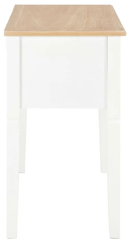 vidaXL Γραφείο Λευκό 109,5 x 45 x 77,5 εκ. Ξύλινο