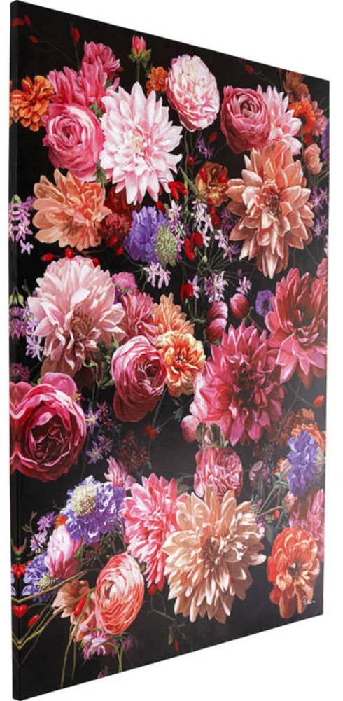 Πίνακας Touched Flower Bouquet Πολύχρωμος  140x3.5x200εκ - Μπλε