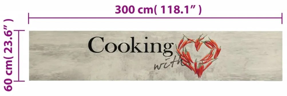 ΧΑΛΙ ΚΟΥΖΙΝΑΣ ΠΛΕΝΟΜΕΝΟ ΕΠΙΓΡ. COOKING ΓΚΡΙ 60X300 ΕΚ. ΒΕΛΟΥΔΟ 4005625