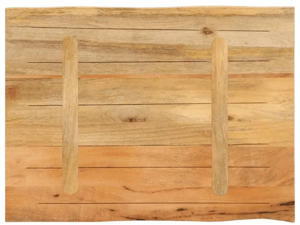 vidaXL Επιφάνεια Τραπεζιού 80x60x3,8 εκ. Live Edge Μασίφ Ξύλο Μάνγκο