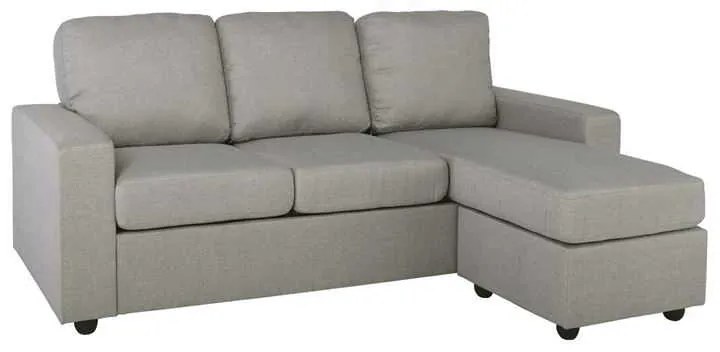 Καναπές γωνία αναστρέψιμος ύφασμα αν.Γκρι Portland 203x140x85cm H.88cm