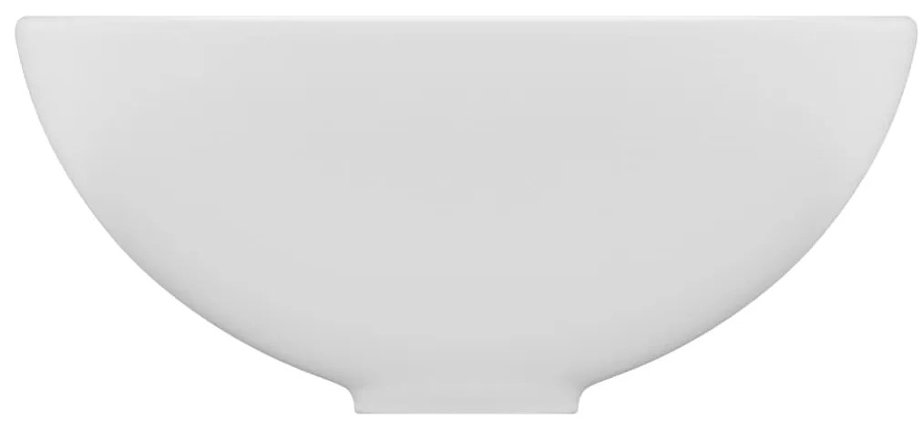 vidaXL Νιπτήρας Πολυτελής Στρογγυλός Λευκό Ματ 32,5x14 εκ. Κεραμικός