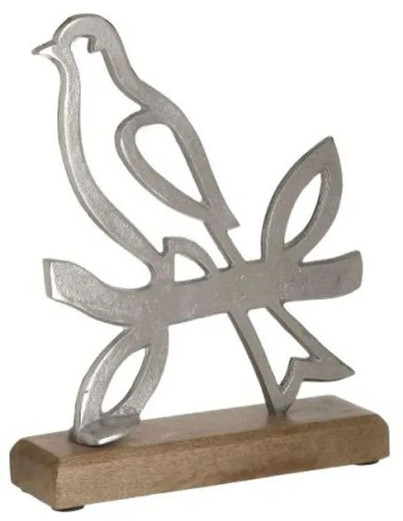 Διακοσμητικό Πουλί 3-70-357-0194 18x5x22cm Silver Inart Metal