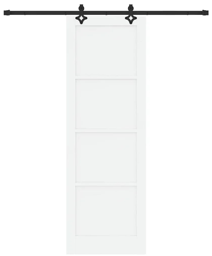 vidaXL Συρόμενη Πόρτα Λευκό και μαύρο 78 x 232 cm