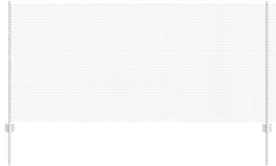 vidaXL Τείχος και Πόστ Ασημί 1 x 10 m Ατσάλι