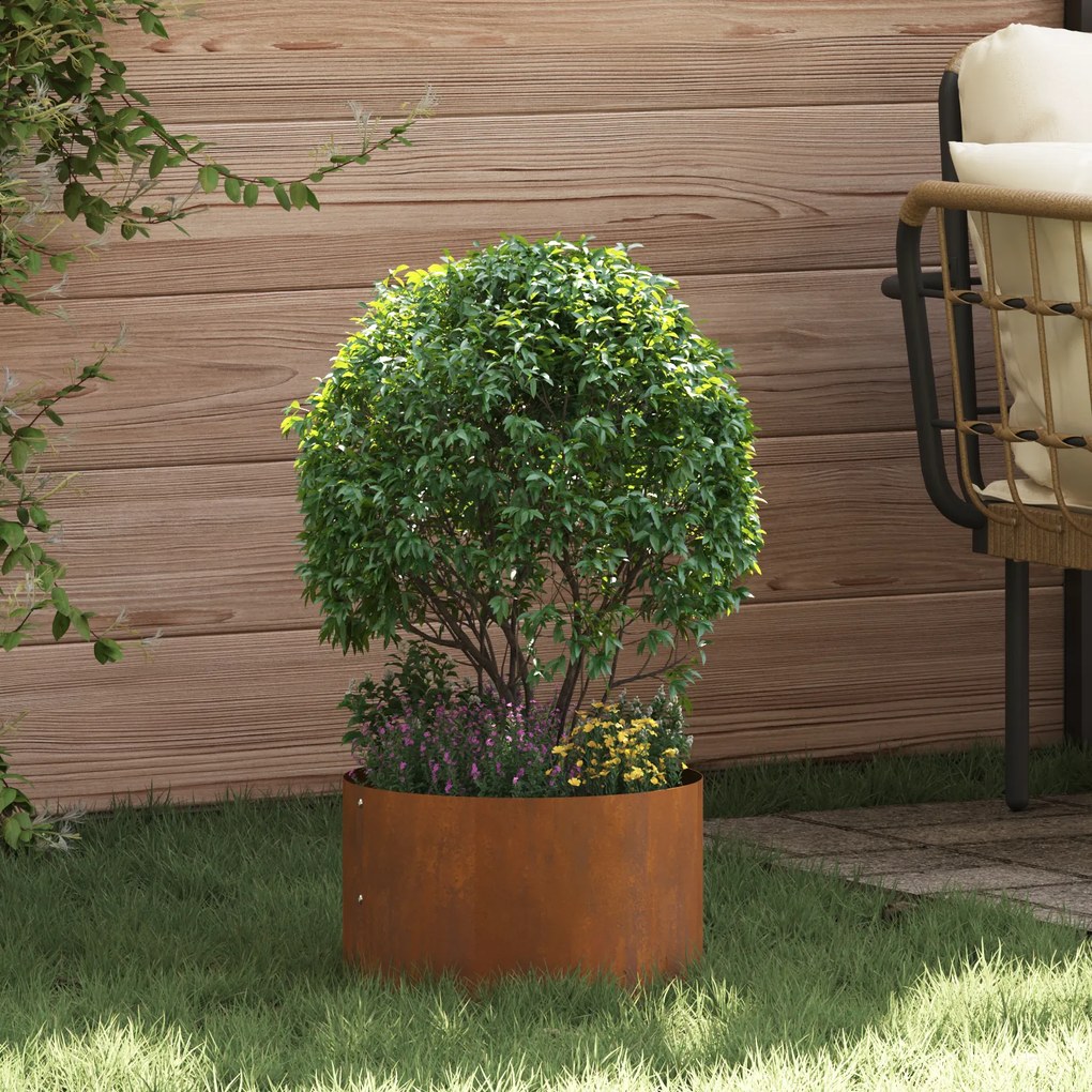 vidaXL Ζαρντινιέρες κήπου 5 pcs Καφέ 30 x 30 x 20 cm Ατσάλι corten