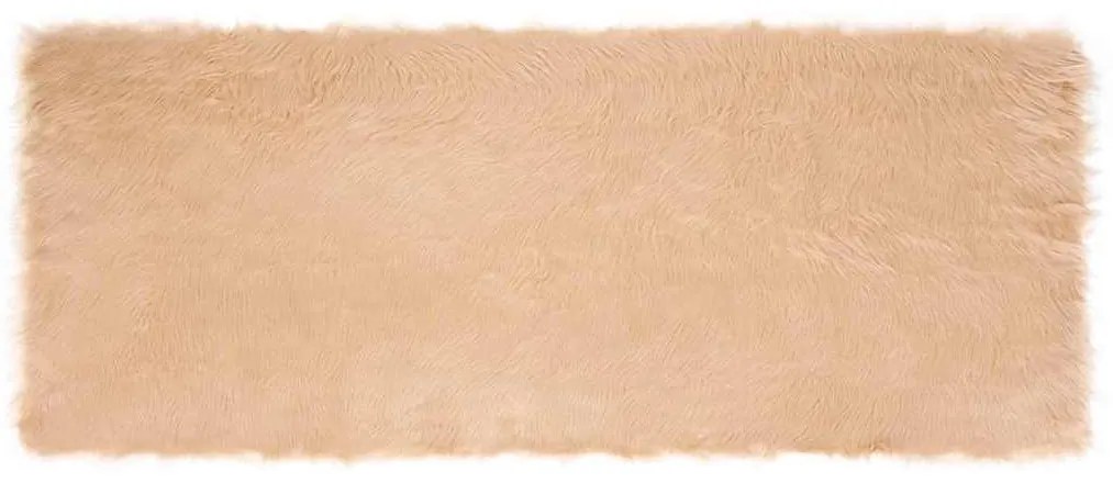 vidaXL Ψεύτικο Δέρμα Προβάτου Χαλί Tafalla Μπεζ 80 x 200 cm