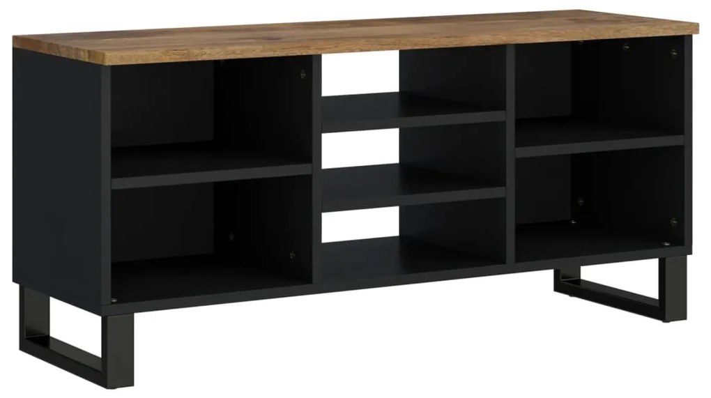 vidaXL Έπιπλο Τηλεόρασης 100x33x46 εκ. Μασίφ Ξύλο Μάνγκο &amp; Επεξ. Ξύλο