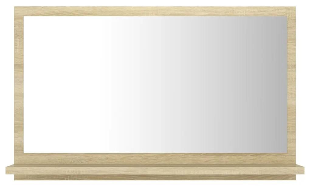 vidaXL Καθρέφτης Μπάνιου Sonoma Δρυς 60 x 10,5 x 37 εκ. Μοριοσανίδα
