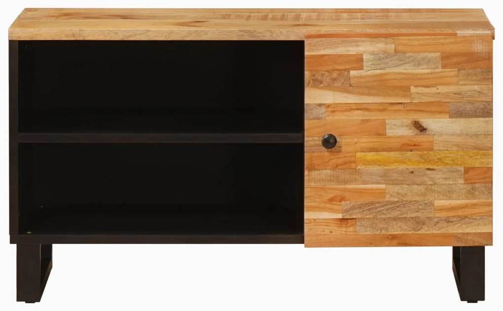 vidaXL Ντουλάπι TV με ράφι Καφέ 80 x 31,5 x 46 cm Στερεό ξύλο μάνγκο