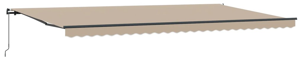 vidaXL Τέντα Χειροκίνητη Ανασυρόμενη Μπεζ 600x300 cm
