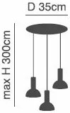 Φωτιστικό Οροφής  SE21-GM-4-3BL-MS3 ADEPT TUBE Gold Matt Pendant Black Metal Shade+ - 51W - 100W - 77-8649