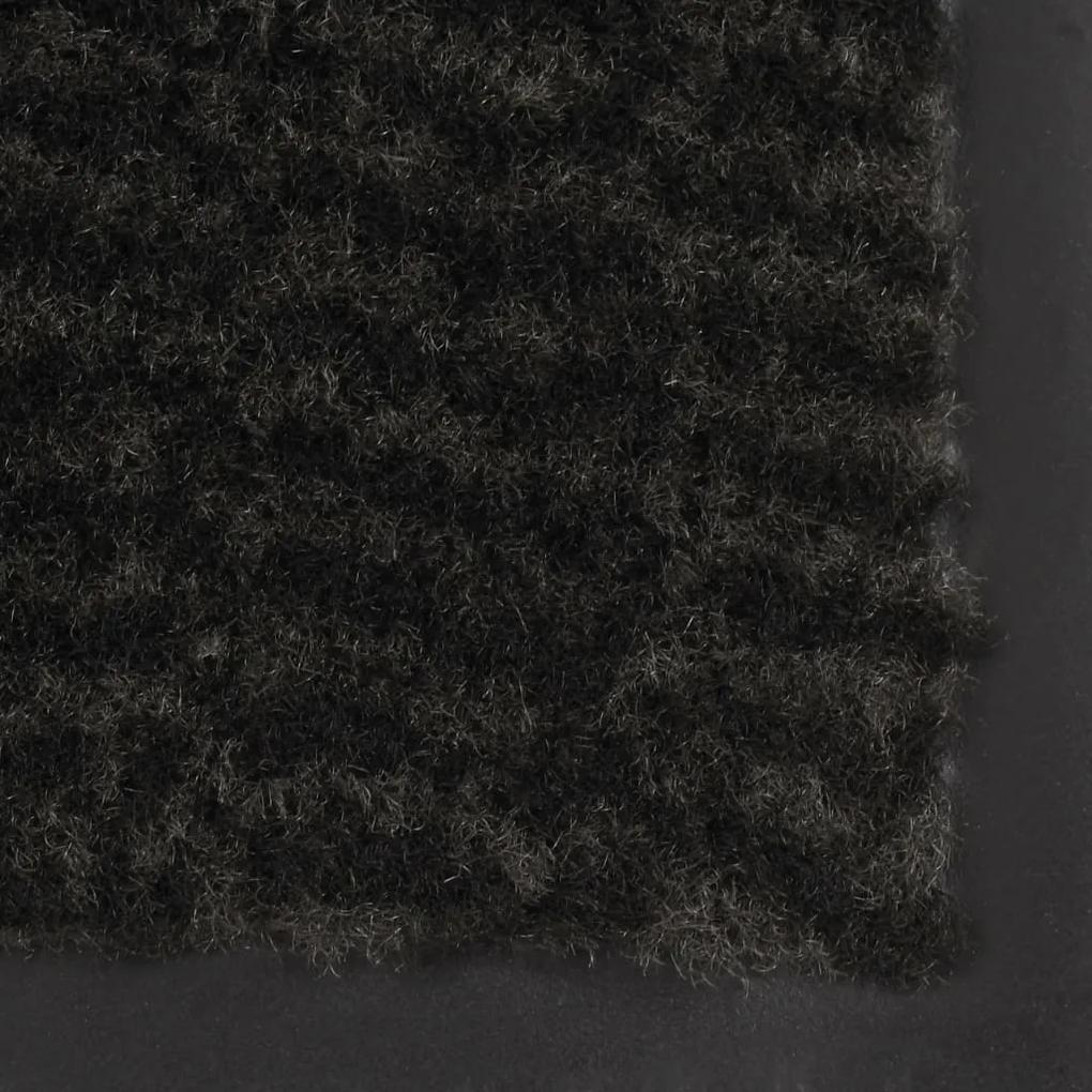 vidaXL Πατάκι Απορροφητικό Σκόνης Ορθογώνιο Μαύρο 120x180 εκ. Θυσανωτό