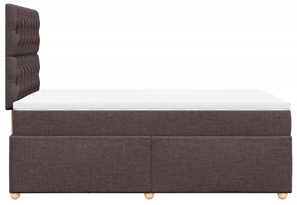 ΚΡΕΒΑΤΙ BOXSPRING ΜΕ ΣΤΡΩΜΑ ΣΚΟΥΡΟ ΚΑΦΕ 120X190 ΕΚ ΥΦΑΣΜΑΤΙΝΟ 3291229