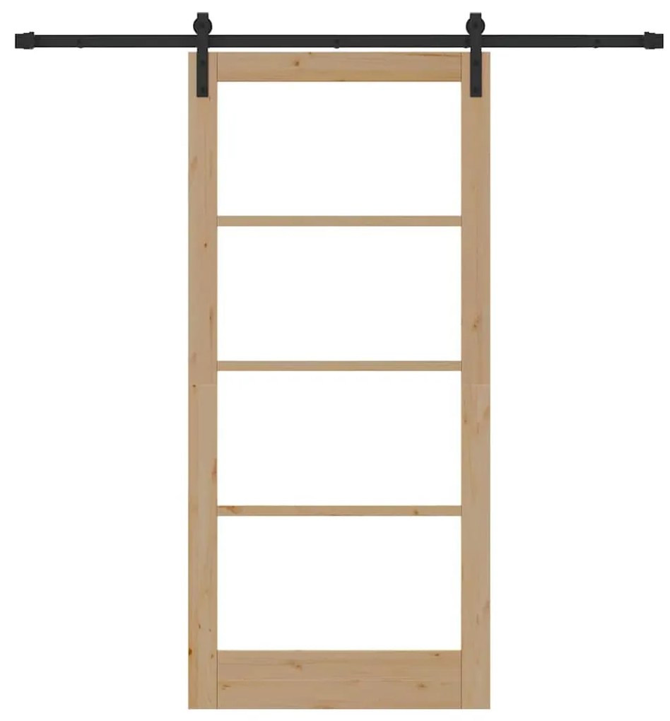 vidaXL Συρόμενη Πόρτα ORKDAL Καφέ 93 x 202 cm Μασίφ ξύλο πεύκου