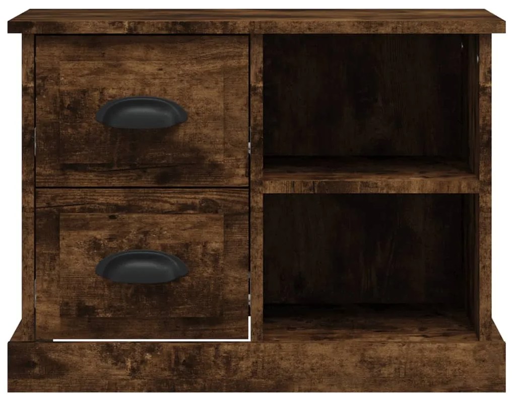 vidaXL Κομοδίνο Καπνιστή Δρυς 60 x 35,5 x 45 εκ.